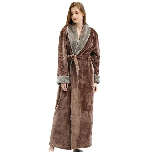 Details about   Winter Womens Mens Flannel Sleepwear 4 Colors Robe Pajamas Bathrobe Homewear 